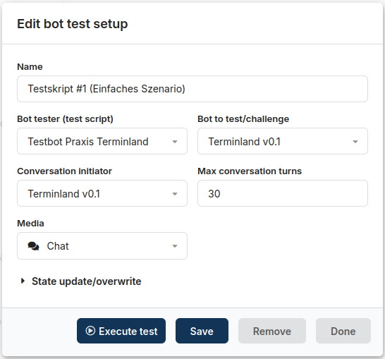 Instalación de pruebas integrada para pruebas automatizadas de agentes